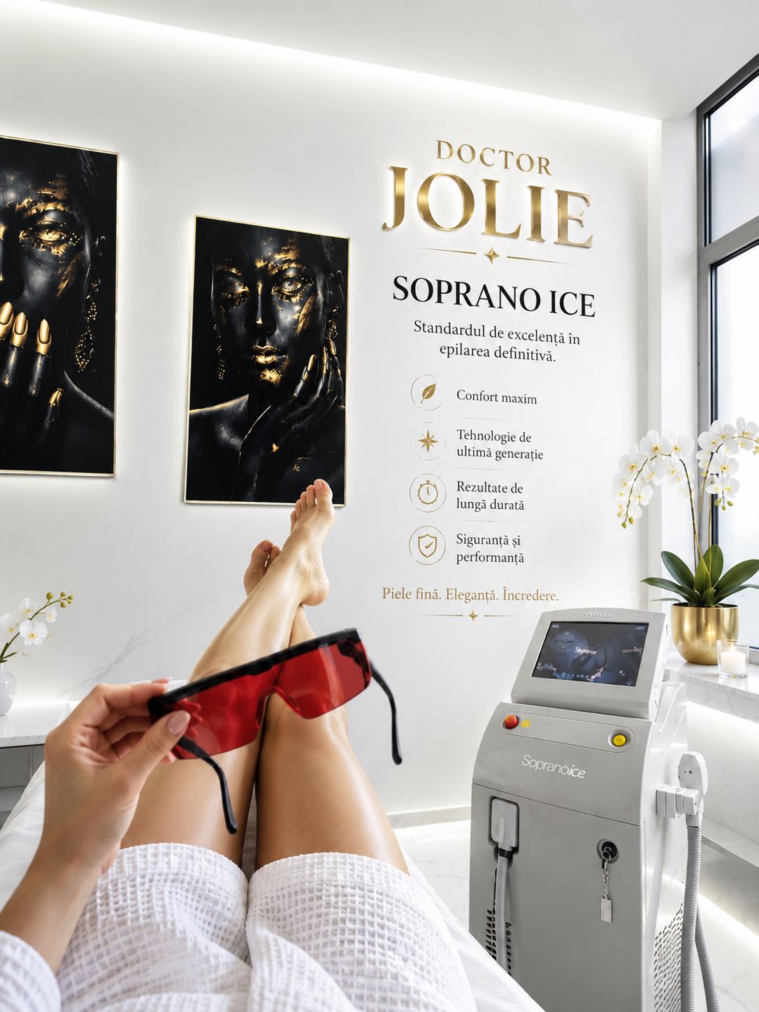 Epilare definitivă laser cu platforma Soprano la Clinica Doctor Jolie, Alba Iulia